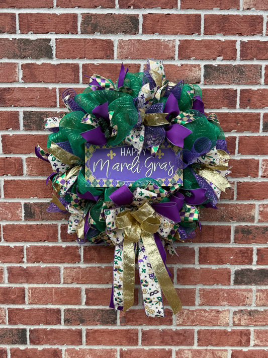 Mardi Gras Wreath