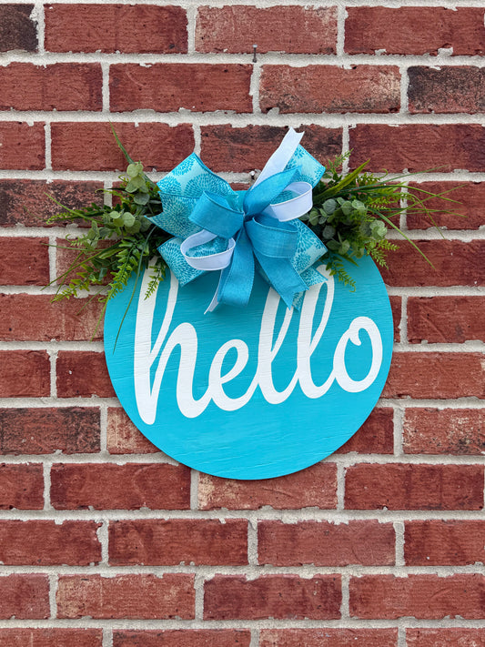 Spring Hello door hanger